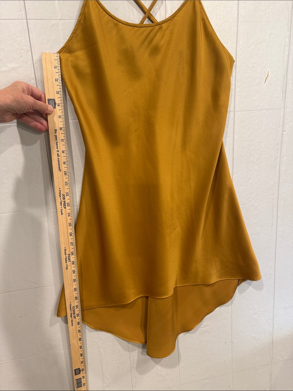 Victoria's Secret Collection  Satin High-Low Slip Chemise in Mustard Gold - Picture 5 of 6